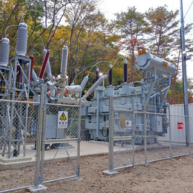 2020 Mega-Solar in Hiroshima, 110kV GIS and TR, 22kV Power Receiving Container x 1 unit, Power Distribution Container x 1 unit